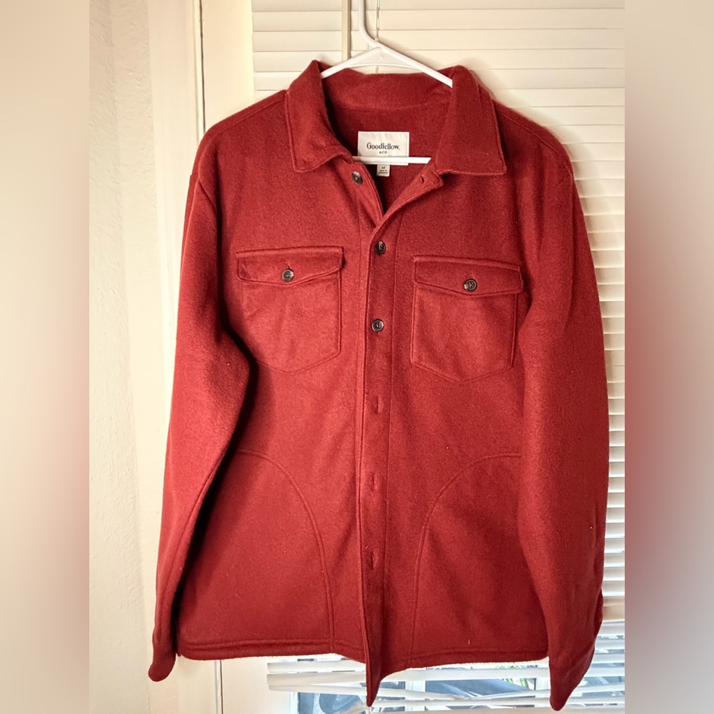 Goodfellow & Co Men's Deep Red Shirt Jacket